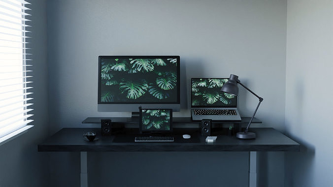 Modern Computer Desk 4 by Nikdox  3D model 4