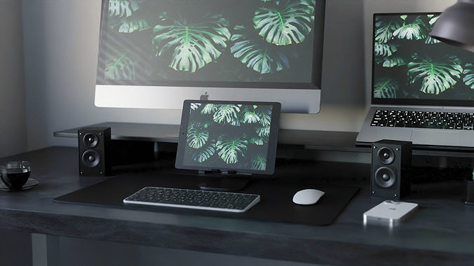 Modern Computer Desk 4 by Nikdox  3D model 5
