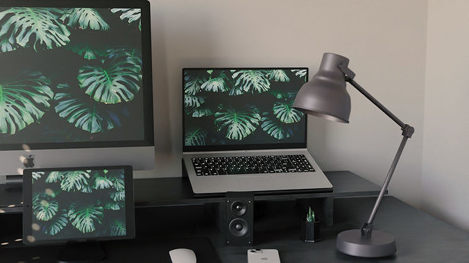 Modern Computer Desk 4 by Nikdox  3D model 7