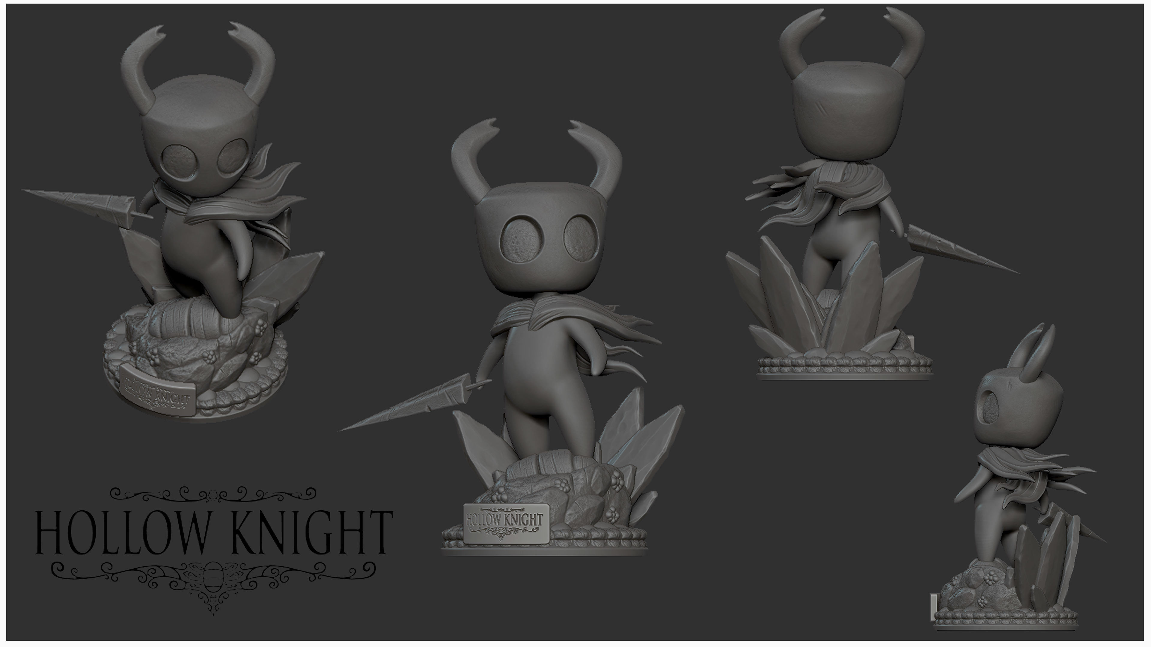 hollow knight statue game art 3D print model_2