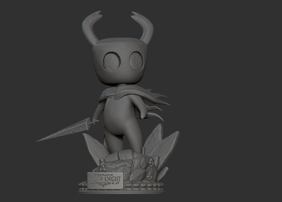 hollow knight statue game art 3D print model_3