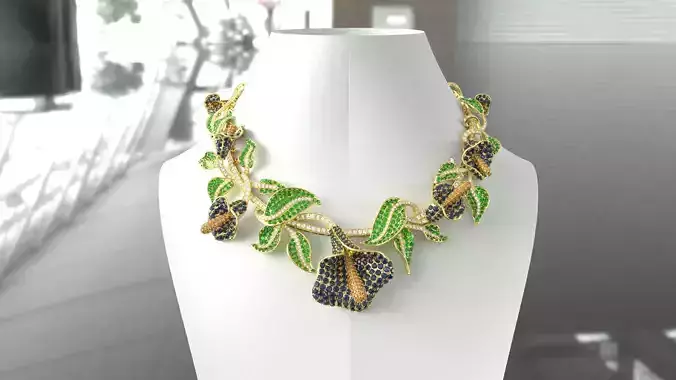 Necklaces Flower 3D print model