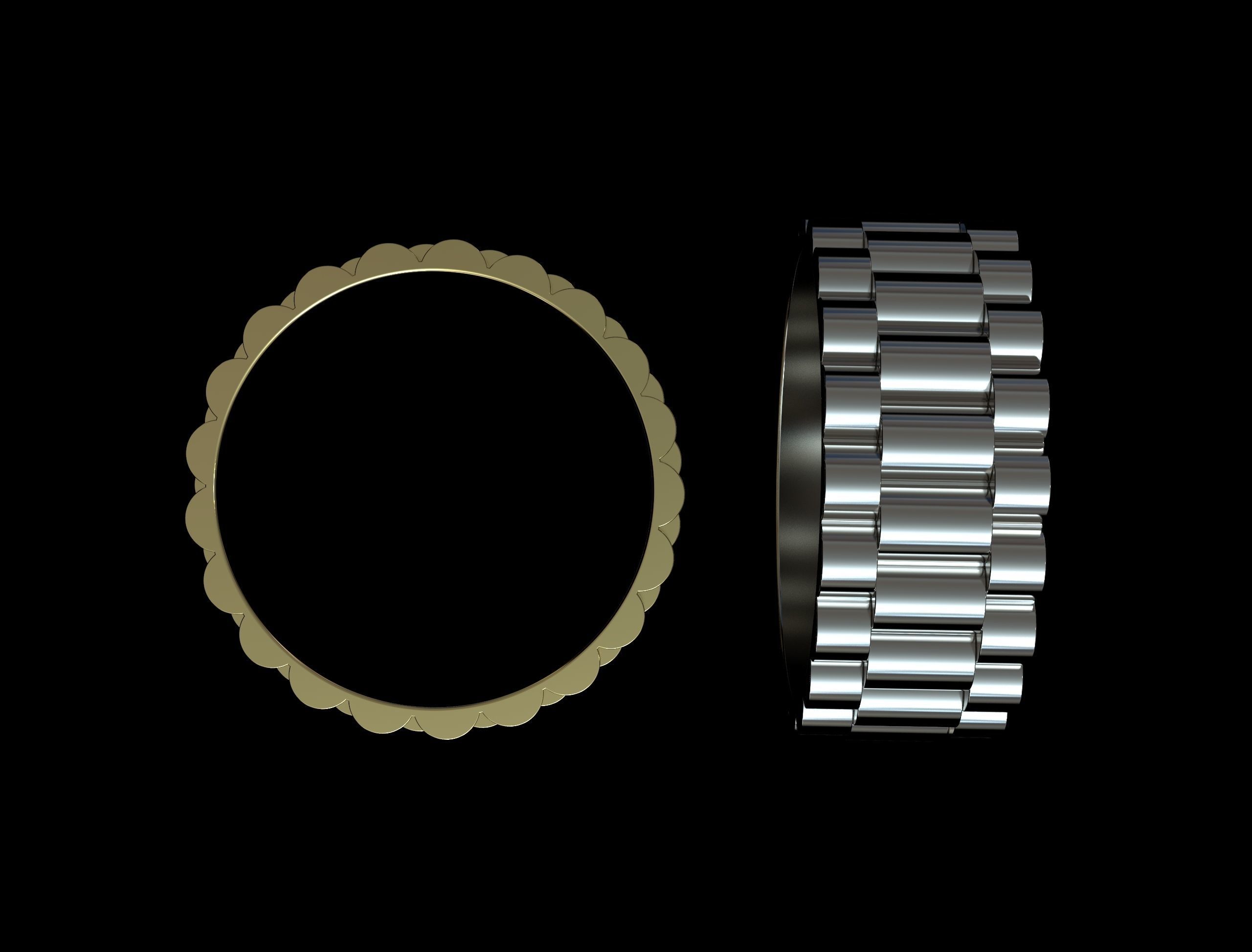 Rolls ring  8 mm  wide 3D print model_10