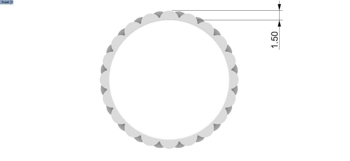 Rolls ring  8 mm  wide 3D print model_6
