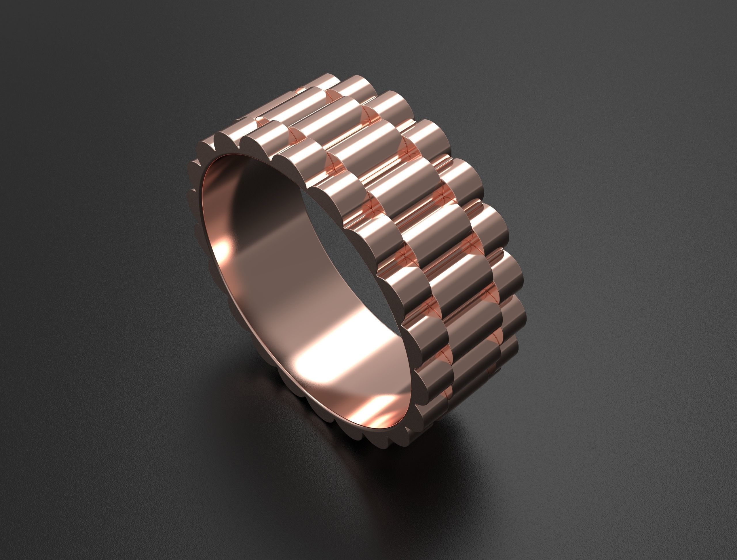 Rolls ring  8 mm  wide 3D print model_3