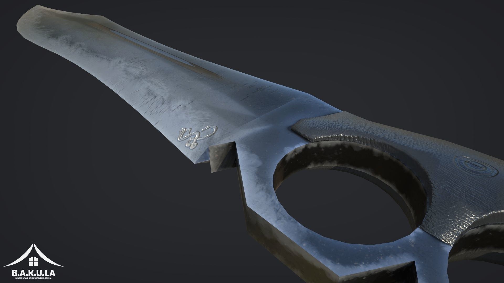 Knuckle Knife Damage Texture Low-poly 3D model_3