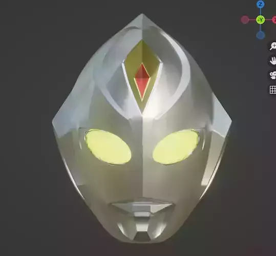 Ultraman Dyna 3D Printable replica STL 3D model cosplay helmet 3D print model