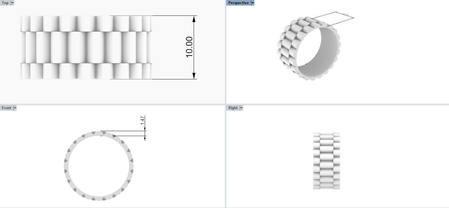 Rolls ring 10 mm wide 3D print model_1