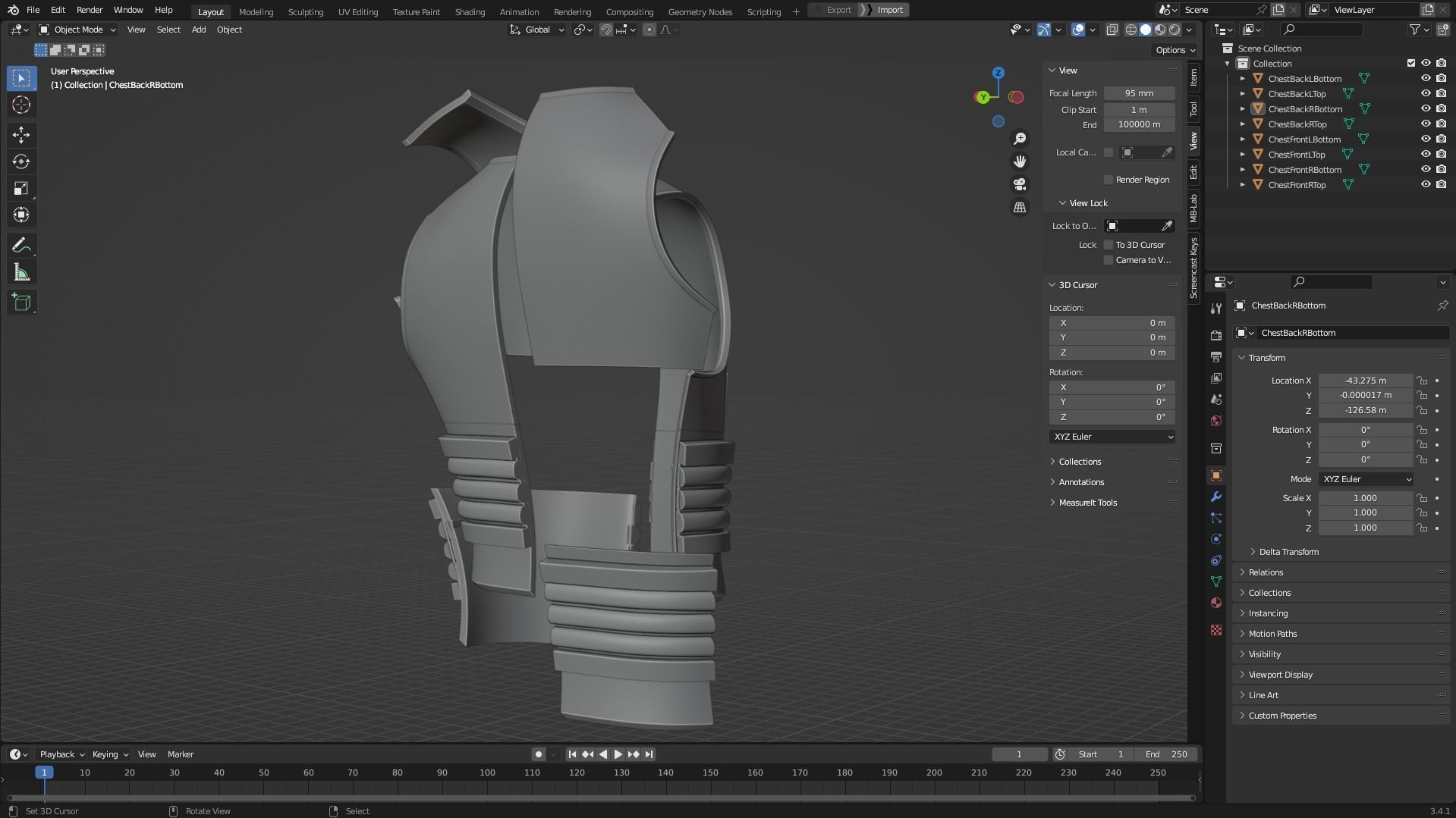 Star Wars Darth Revan Armor for Cosplay 3D print model_12