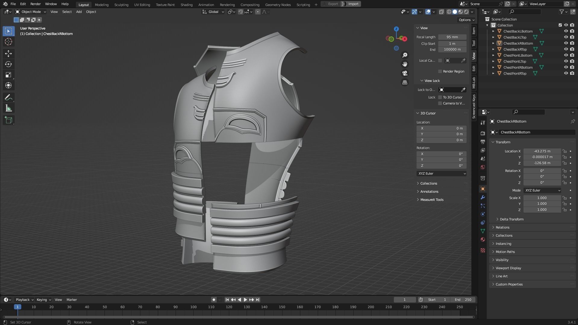 Star Wars Darth Revan Armor for Cosplay 3D print model_11