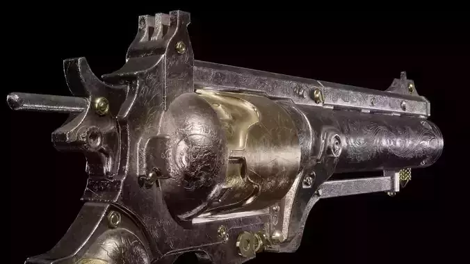 Steampunk  Dieselpunk Revolver Gun