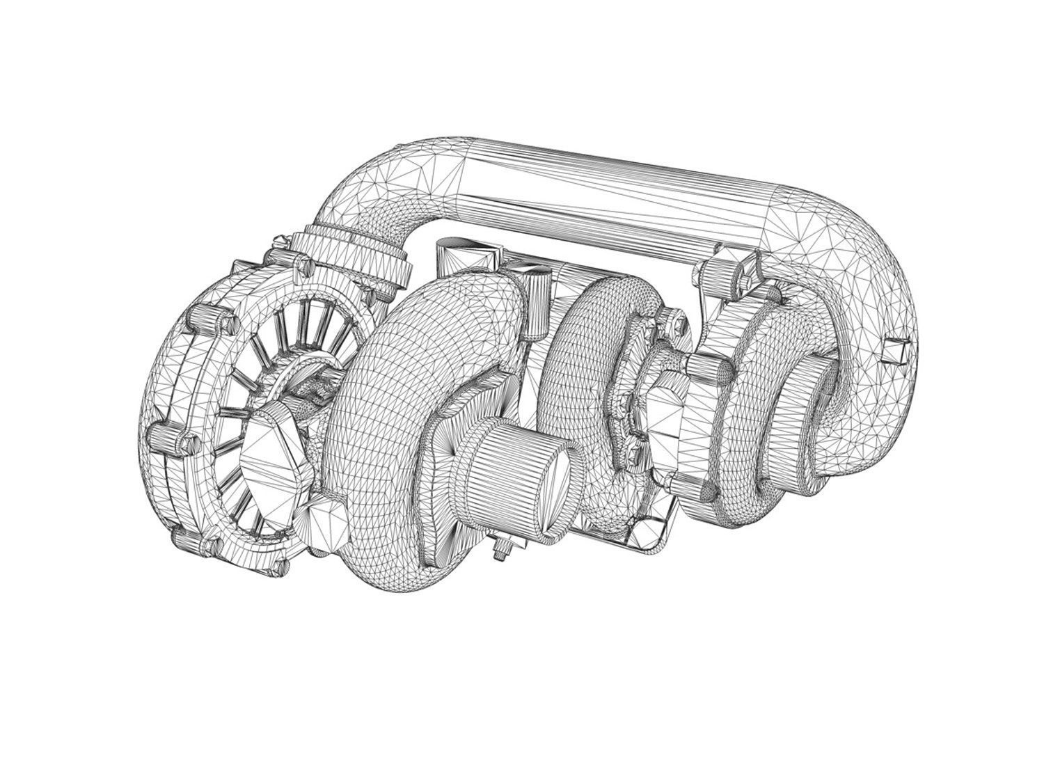 Turbocharger 3D model_6