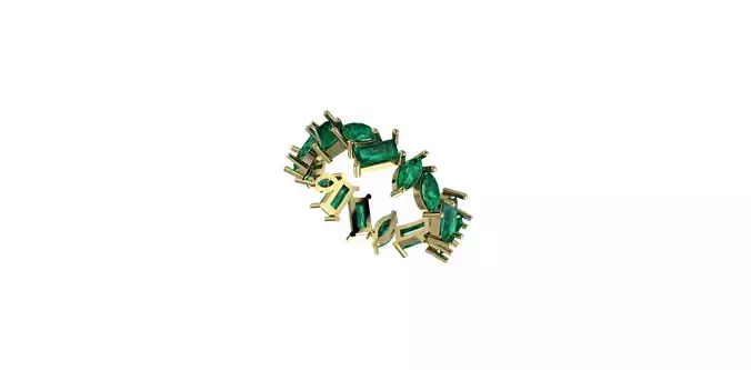 Emeralds Ring 3D print model
