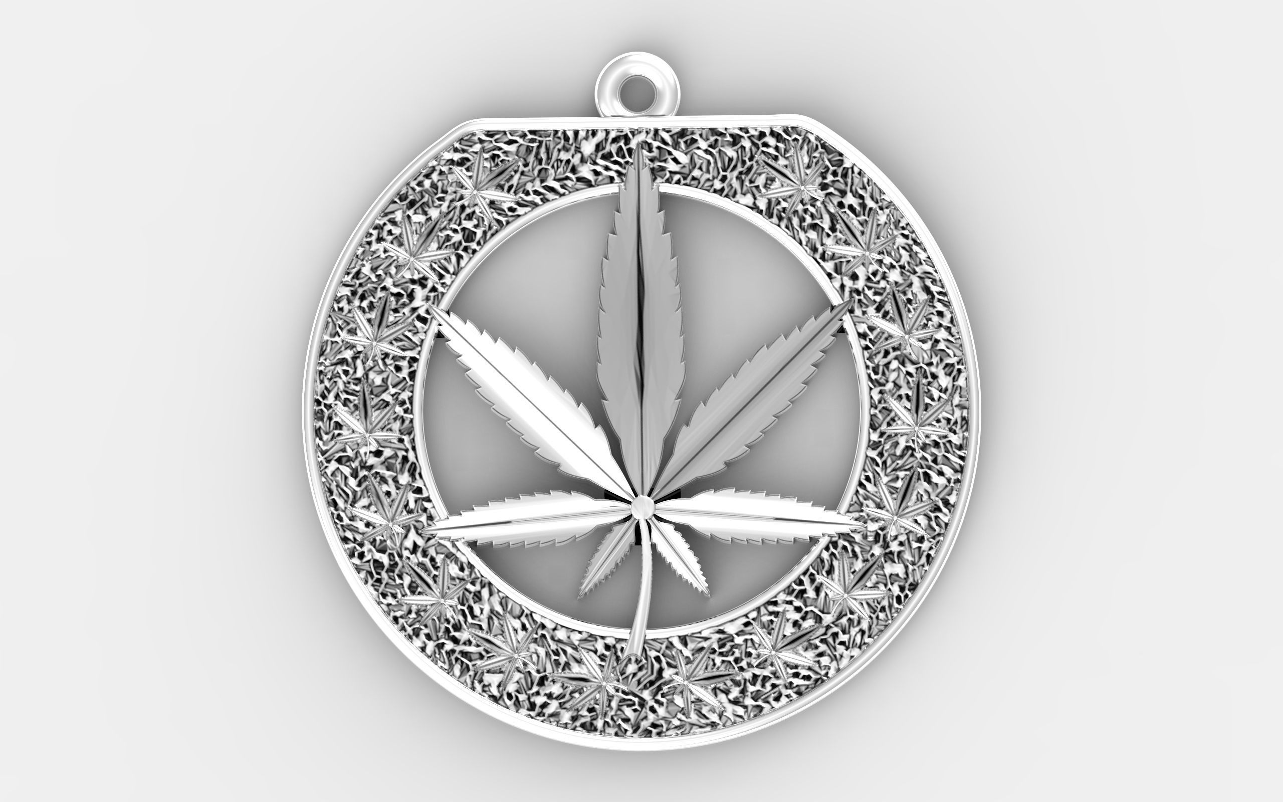 Cannabis leaf marijuana hemp ganja 3D print model_34