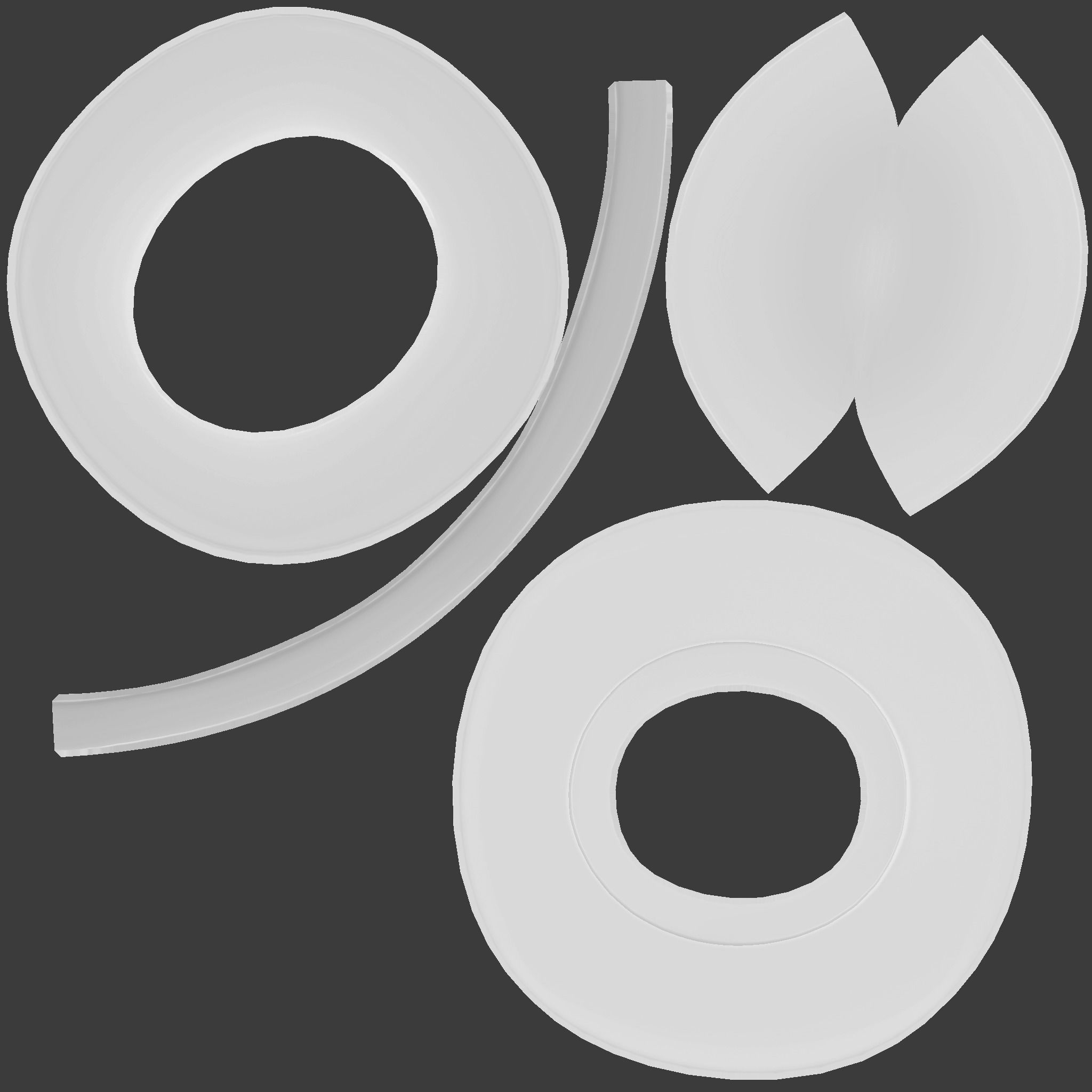 Female Brown Fedora Hat Low-poly 3D model_10