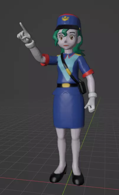 kantos officer jenny 3D print model_0