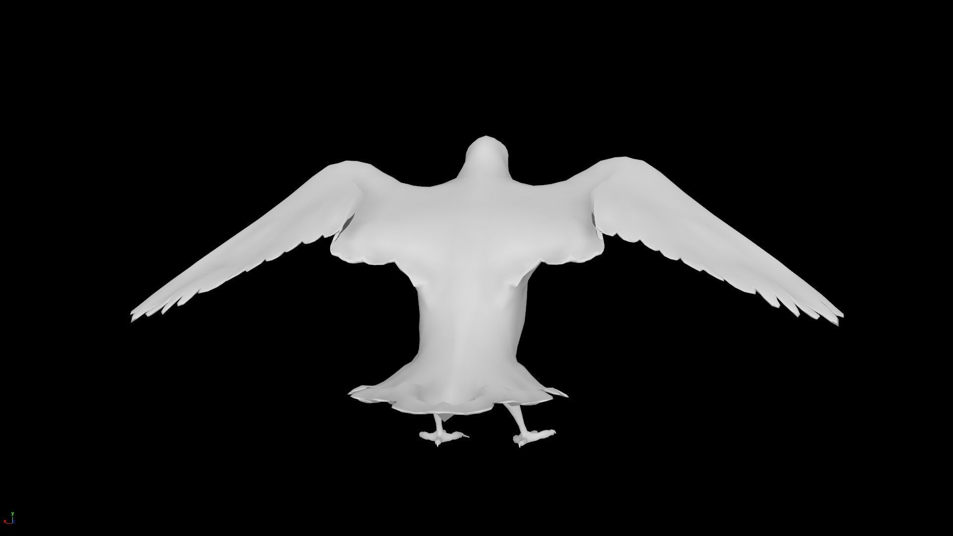 Low Poly Pigeon Low-poly 3D model_3