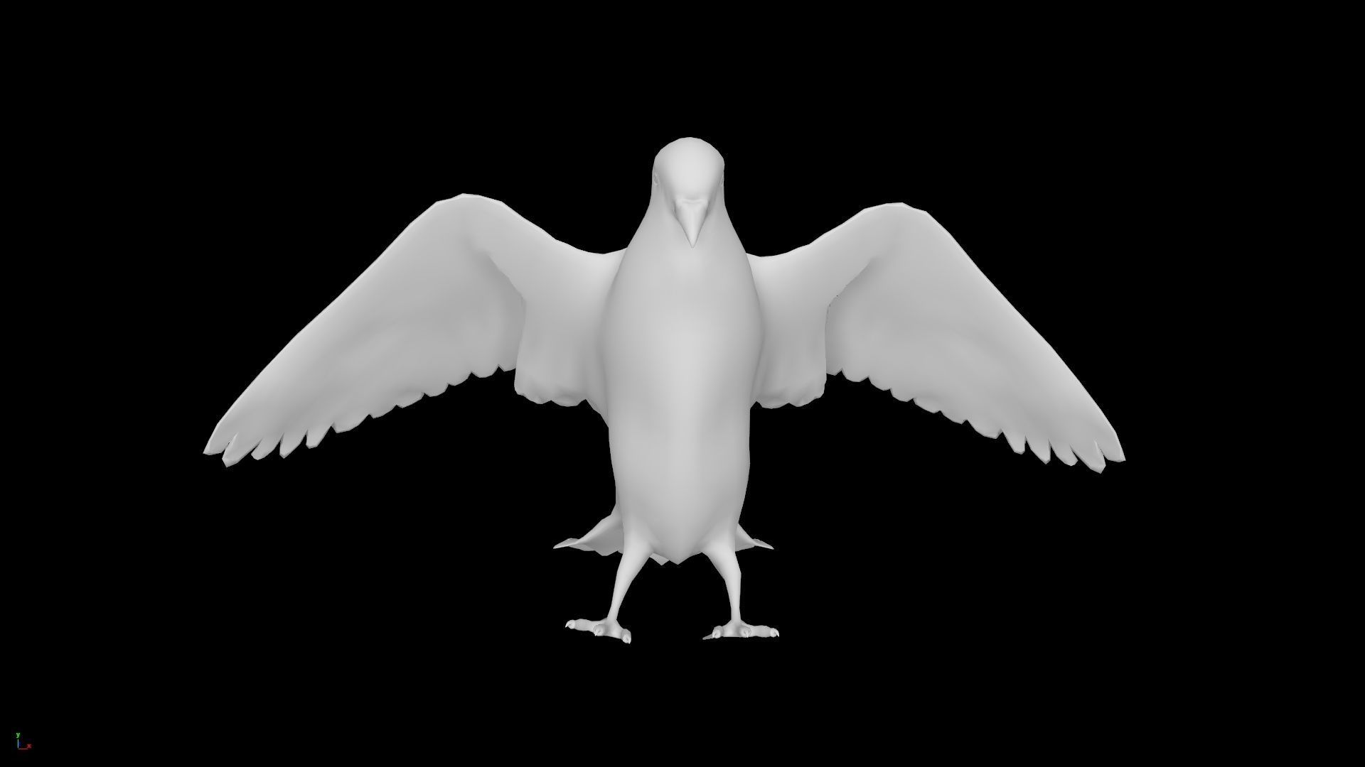 Low Poly Pigeon Low-poly 3D model_1