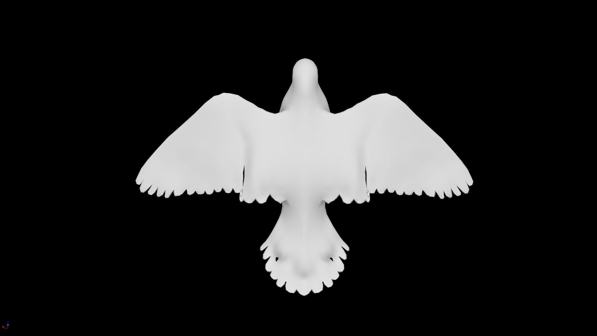 Low Poly Pigeon Low-poly 3D model_4