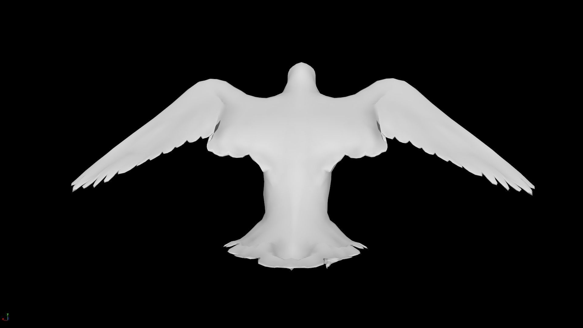 Low Poly Pigeon Low-poly 3D model_8