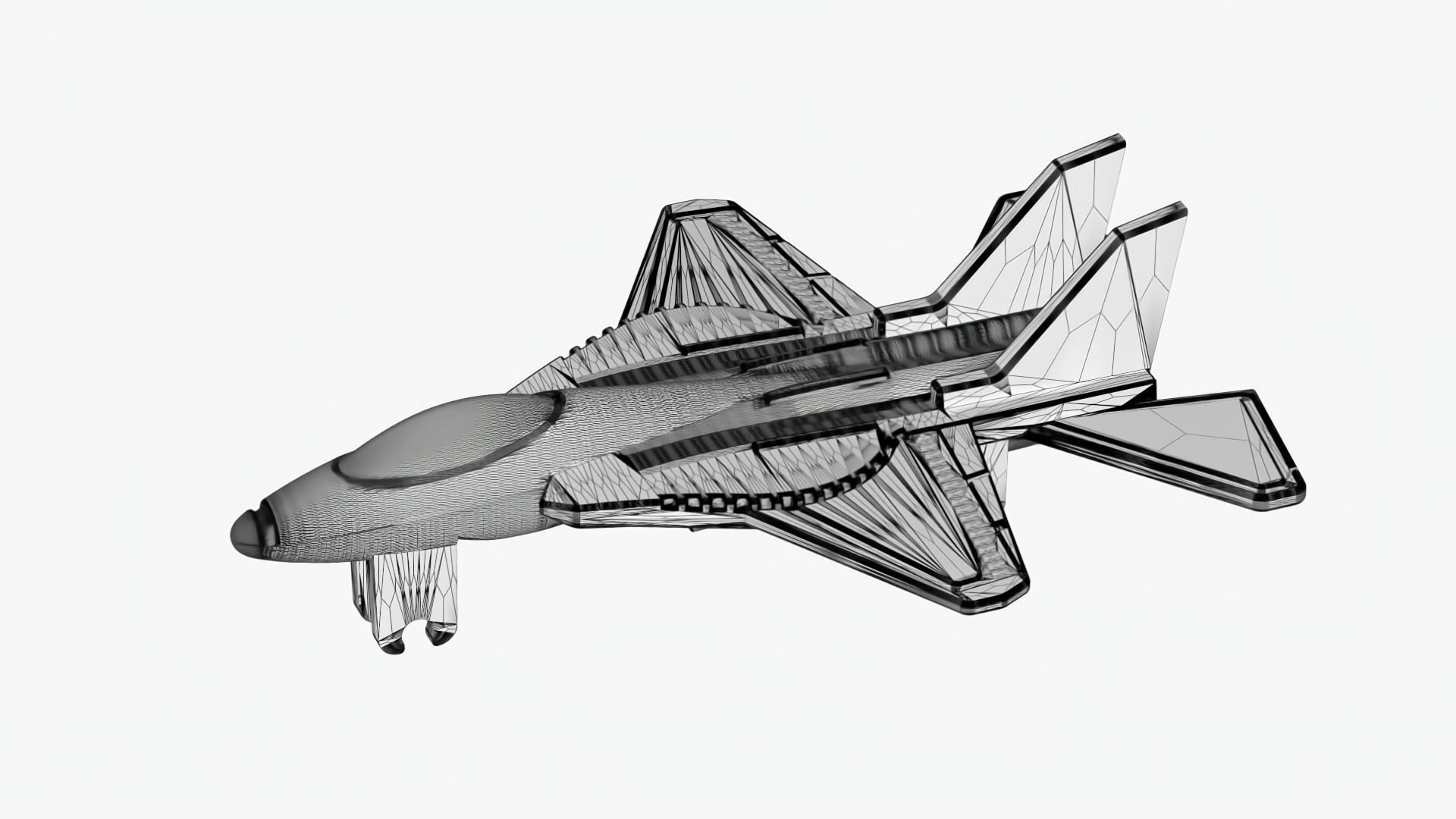 Lego 3D scan plane Low-poly 3D model_12