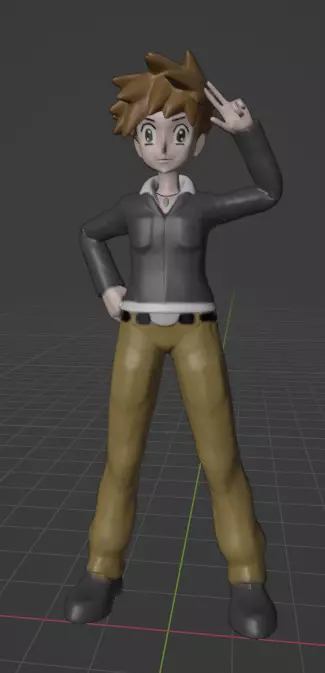 adult blue 3D print model_0