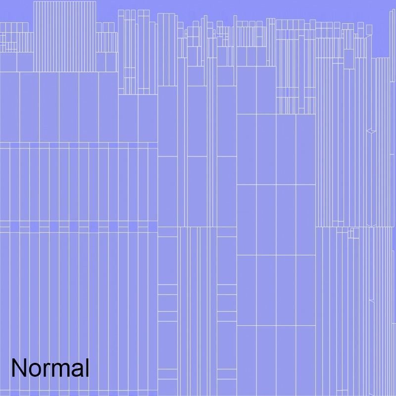 Wooden planter Low-poly 3D model_15