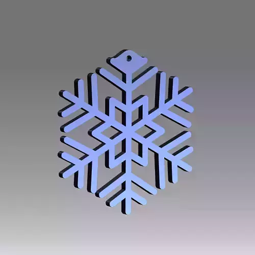 3D snowflake model 3D print model 3D snowflake model 3D print model