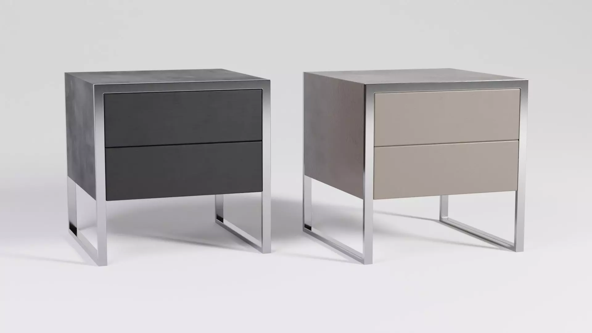 Bedside Table set Free 3D model_0