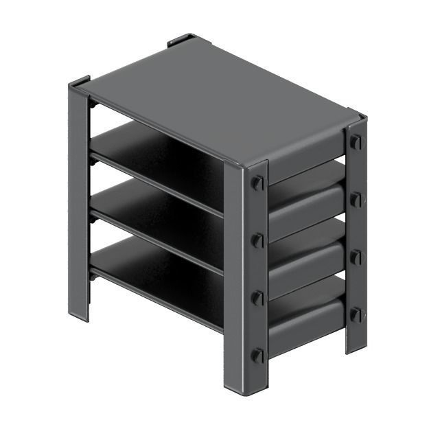 Glossy Storage Rack 3D model_1