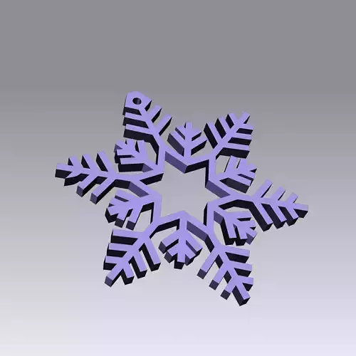 3D snowflake design christmas ornament 3D print model