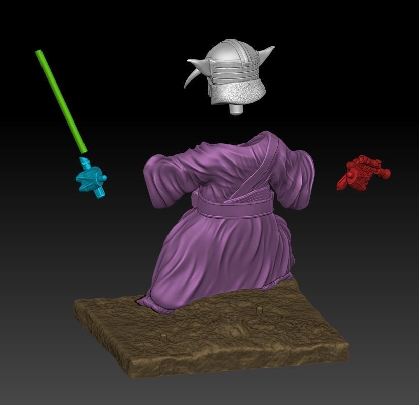 Grogu Fighter 3D print model_3