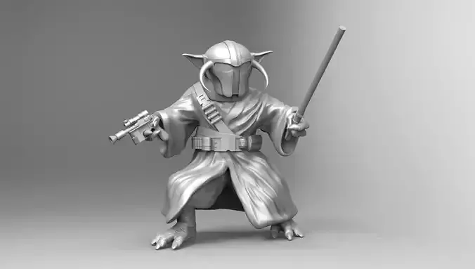 Grogu Fighter 3D print model