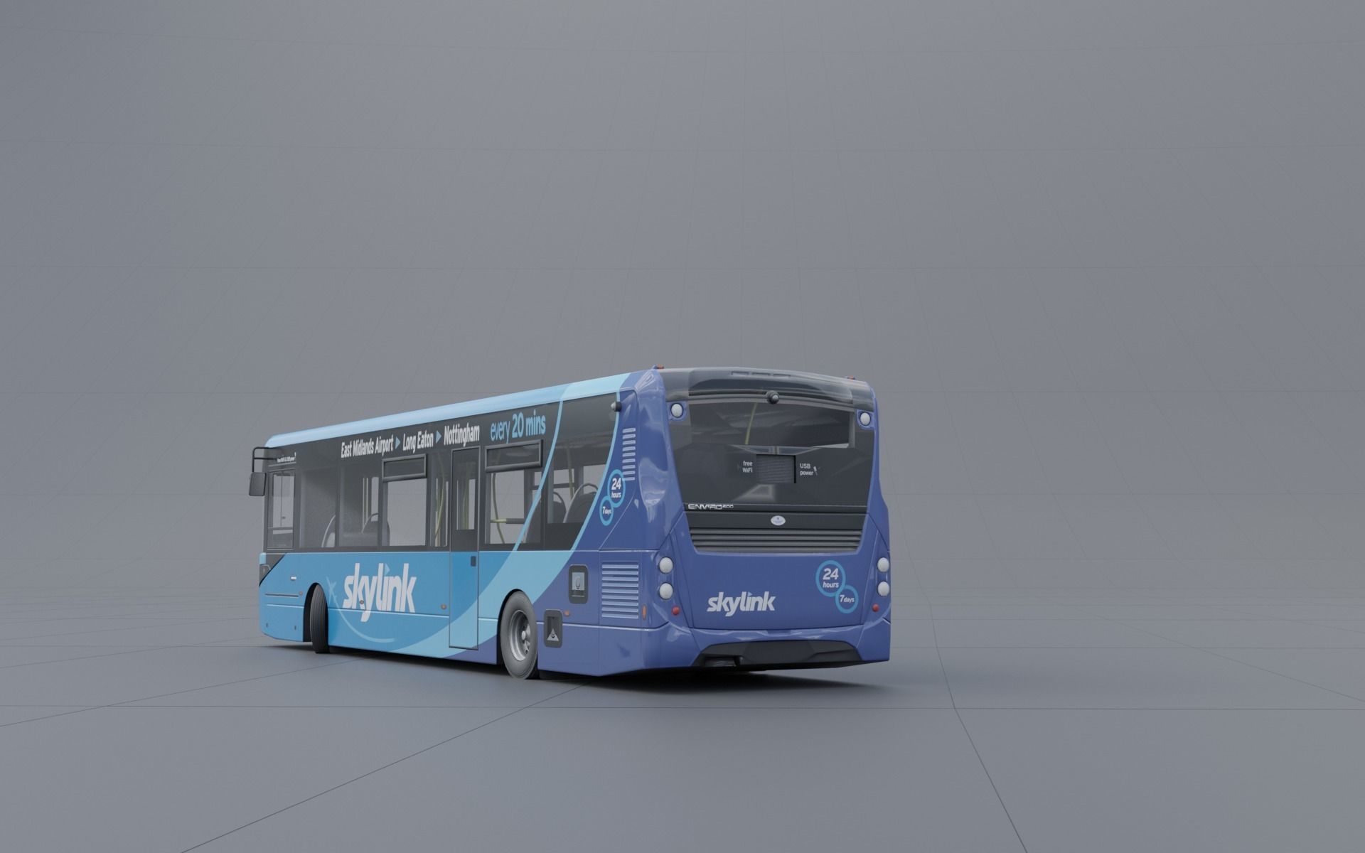 Enviro 200 low poly Low-poly 3D model_4