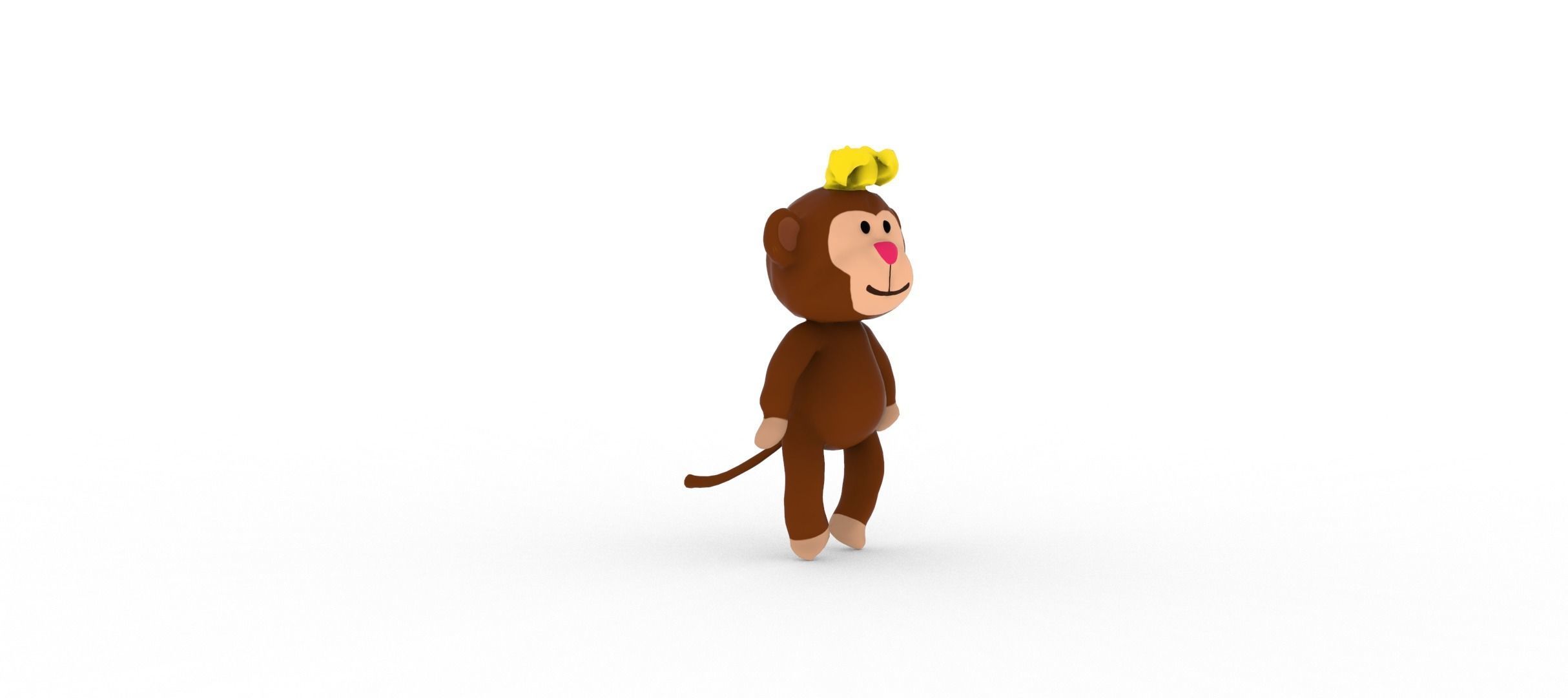Monkey  smart 3D model_4