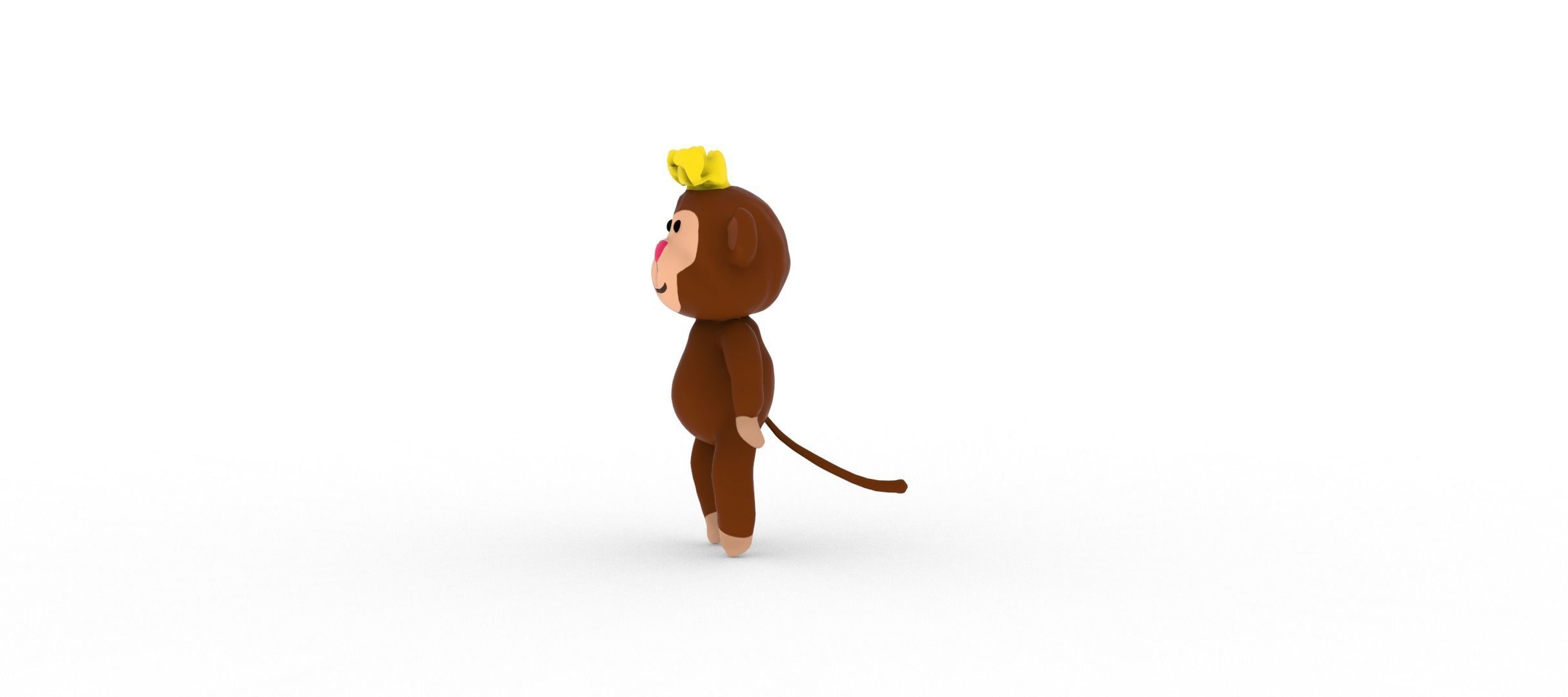 Monkey  smart 3D model_9