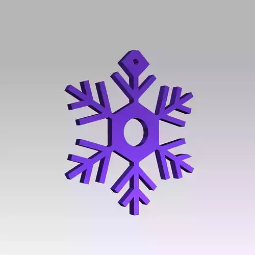 3D snowflake model winter wonderland decor 3D print model