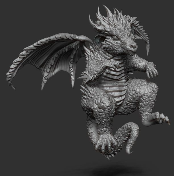 King baby dragon 3D model_10