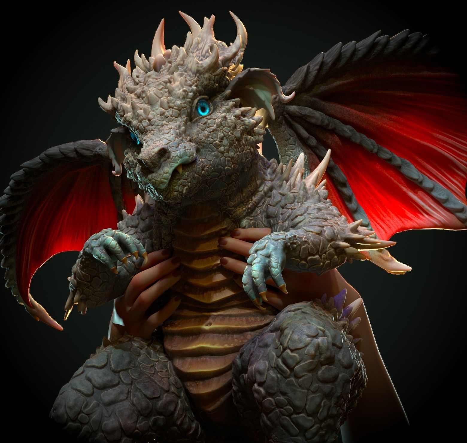 King baby dragon 3D model_4
