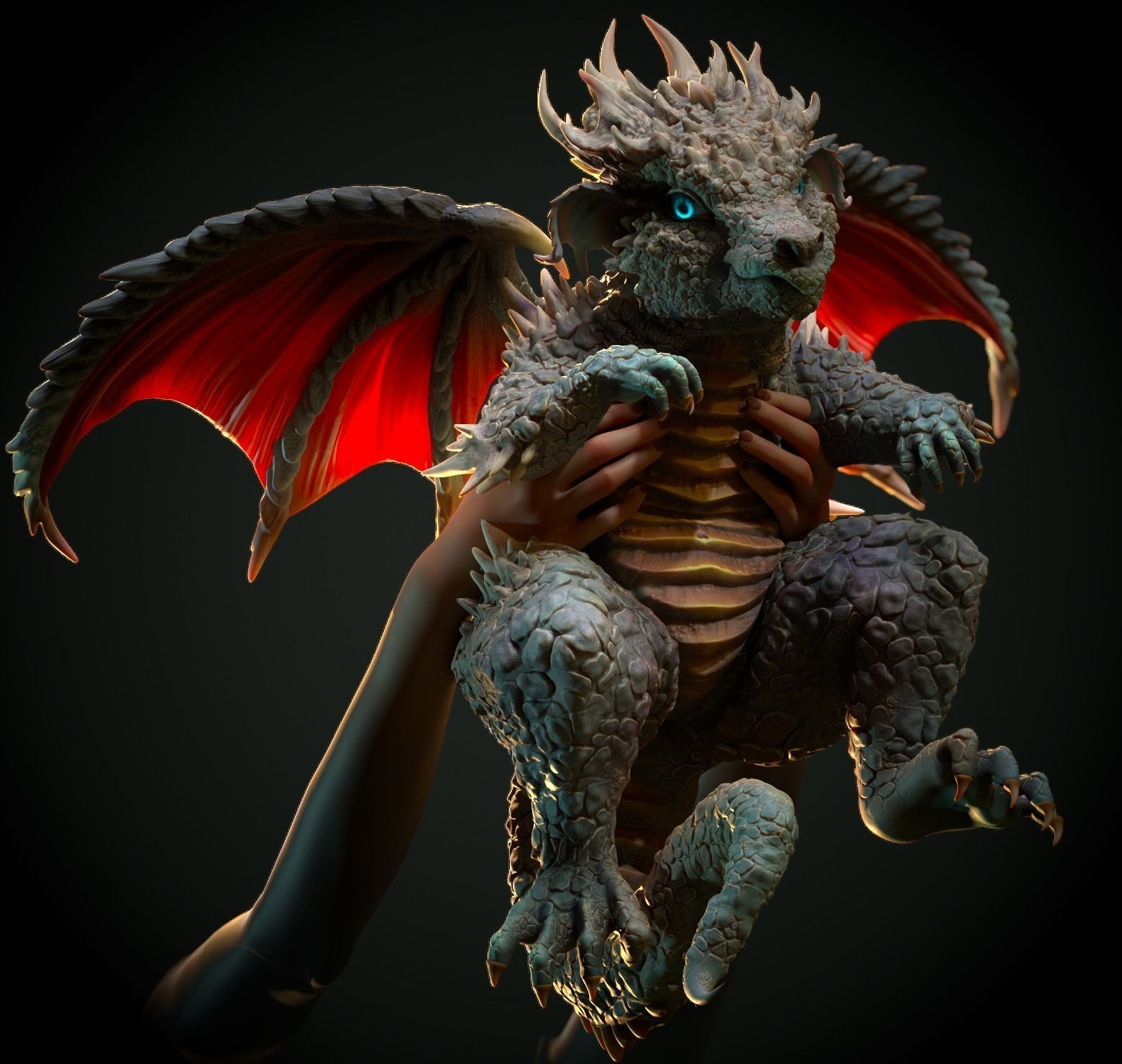 King baby dragon 3D model_3