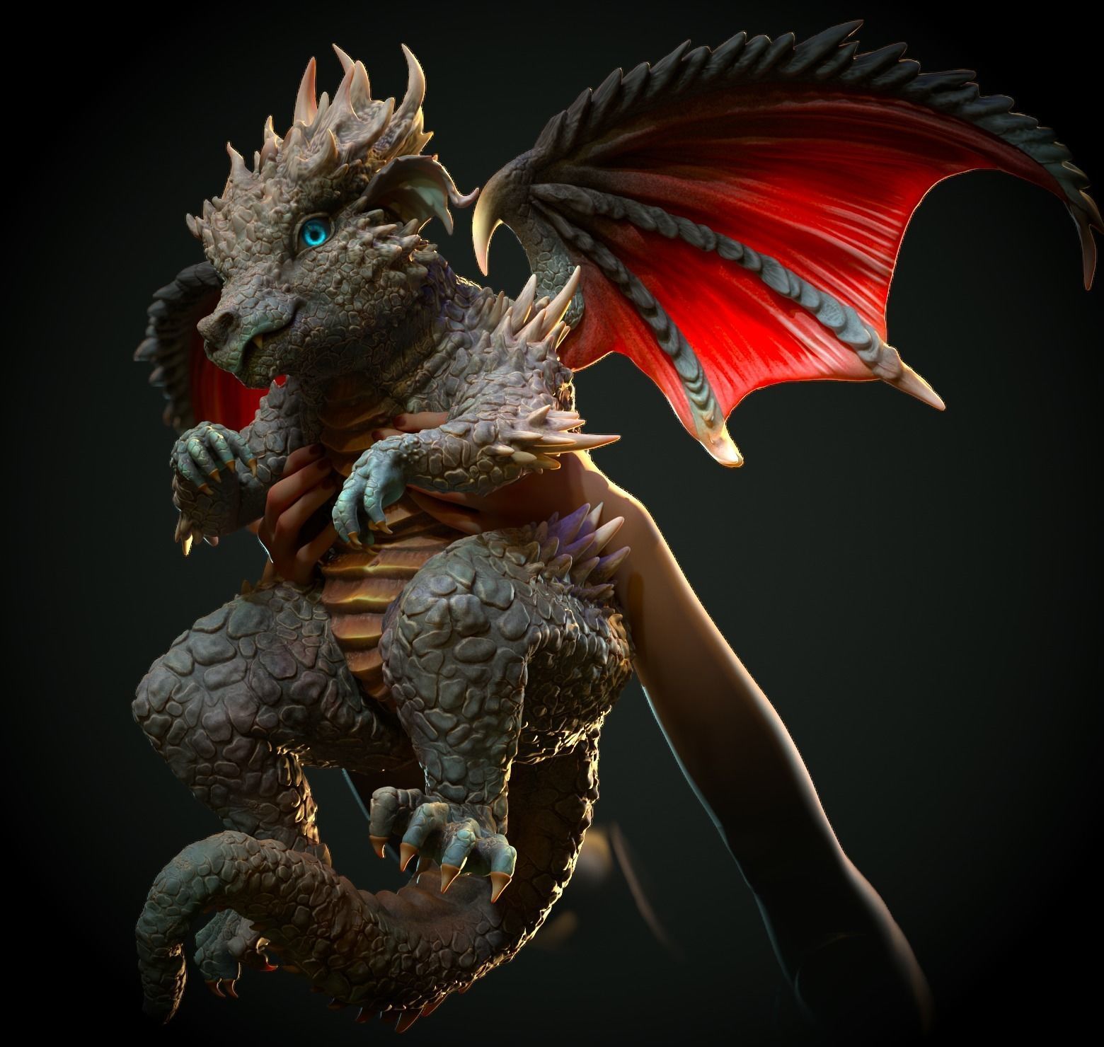 King baby dragon 3D model_2