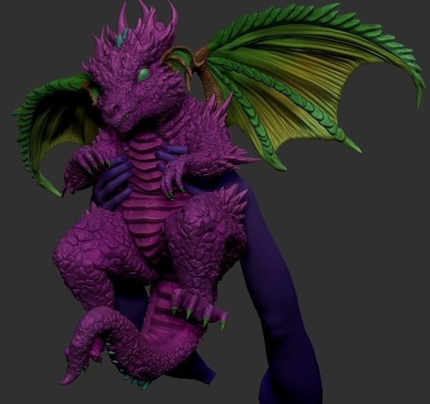 King baby dragon 3D model_7