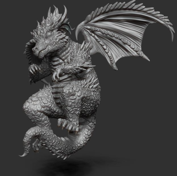 King baby dragon 3D model_9