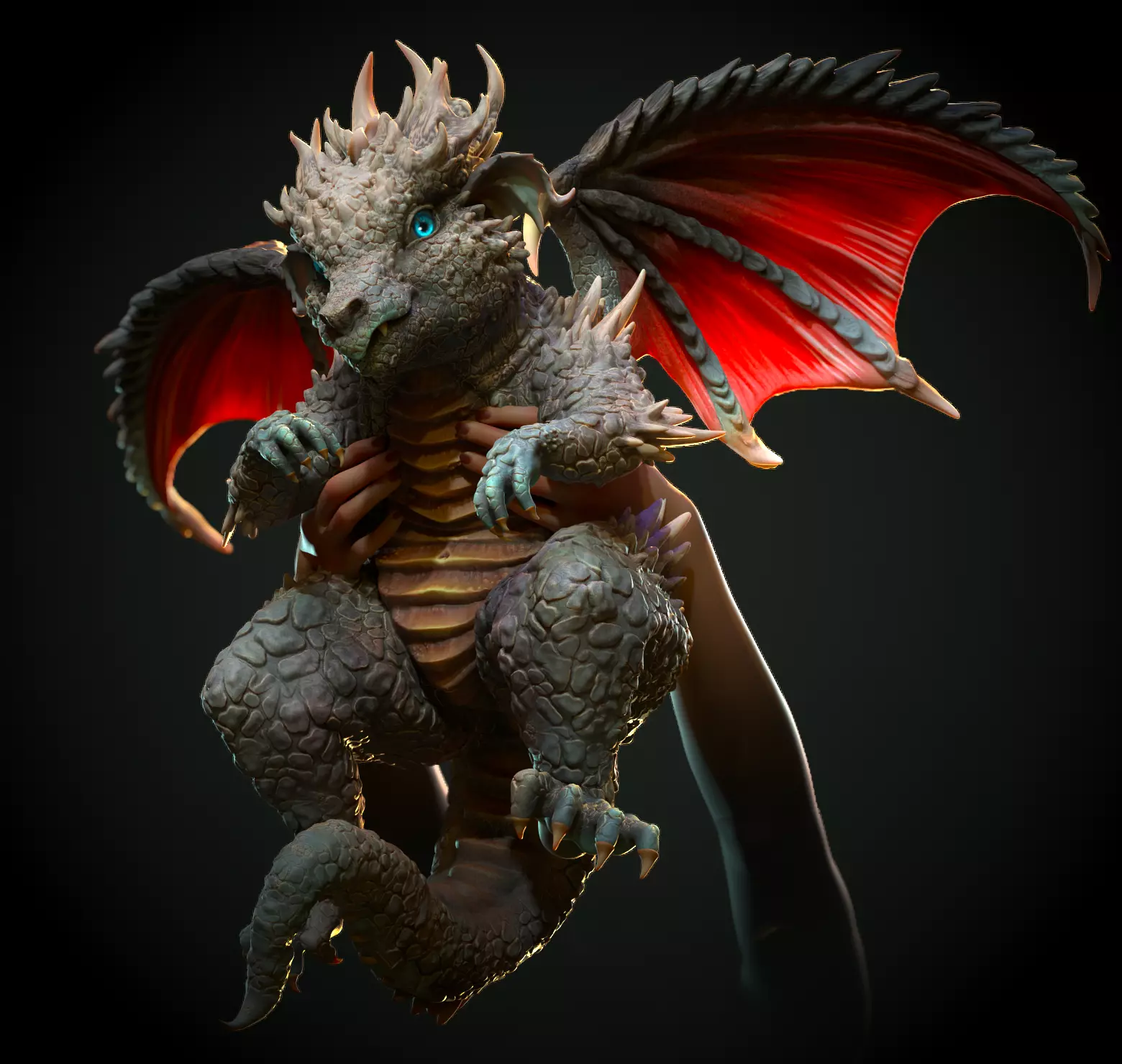 King baby dragon 3D model_0