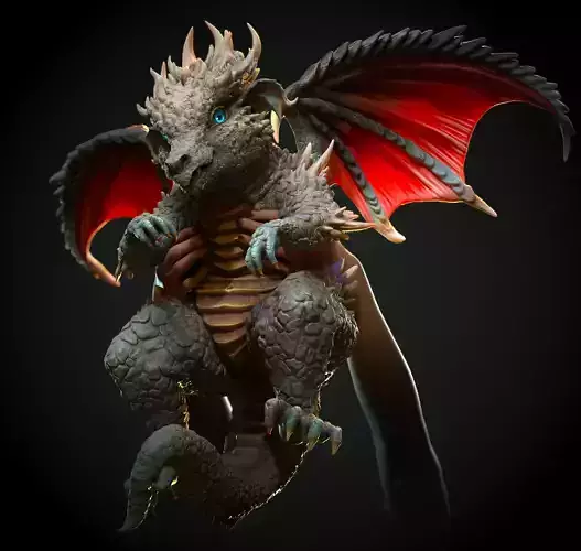 King baby dragon  3D model
