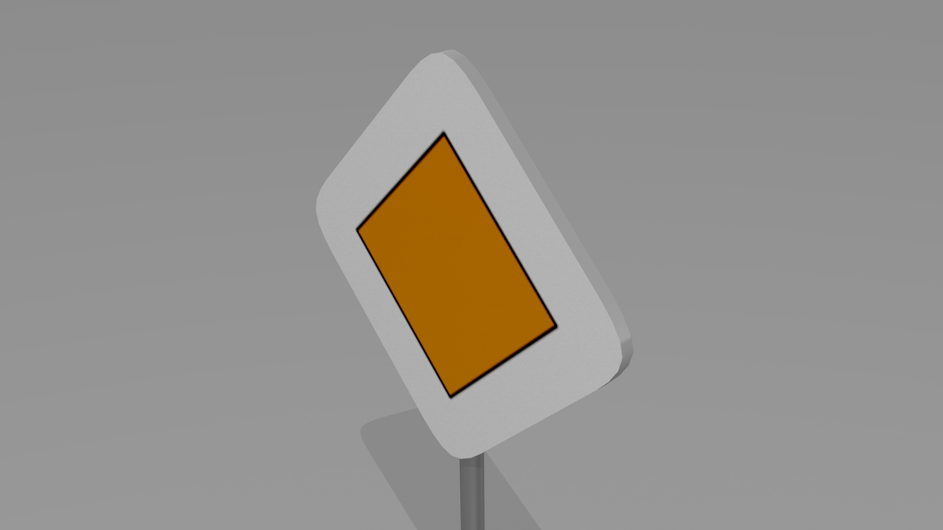 Priority sign 3D model_1