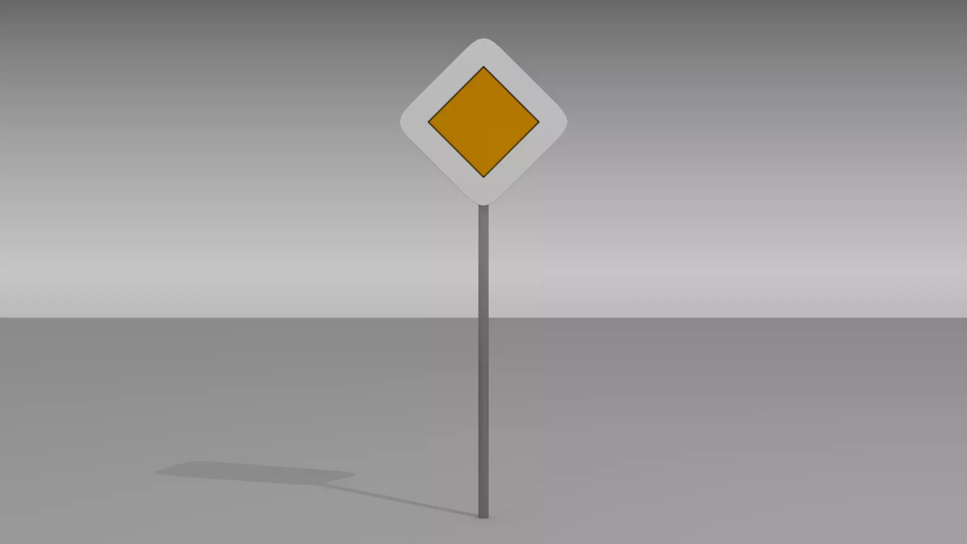 Priority sign 3D model_0