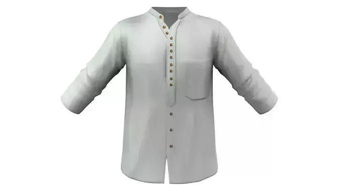 Men Collarless Irish Grandfather Shirt