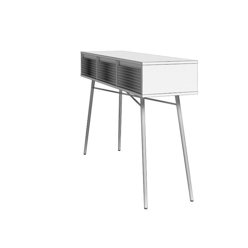 Console white 3D model_19