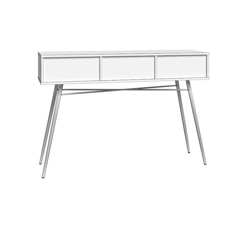 Console white 3D model_16